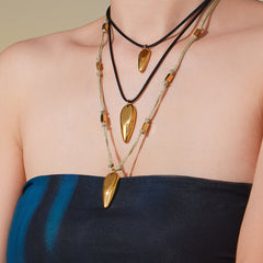 18K Gold-Plated Teardrop Pendant Jewelry