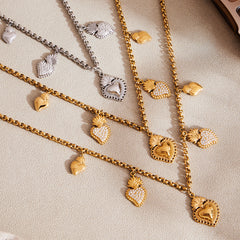 18K Gold-Plated Heart or Celestial Charm Jewelry