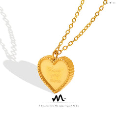 Textured Heart Pendant Necklace