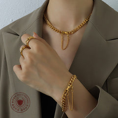 Gold-Tone Chunky Chain Bracelet