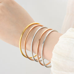 Slim Polished Bangle Bracelet