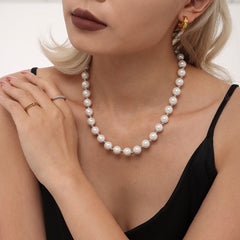 Large Faux Pearl Bead Necklace