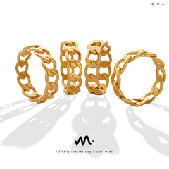 Gold-Tone Open Link Band Ring