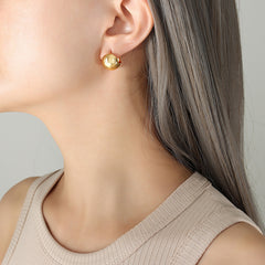 Polished Rounded Hoop Earrings