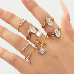 Cubic Zirconia Statement Ring Collection