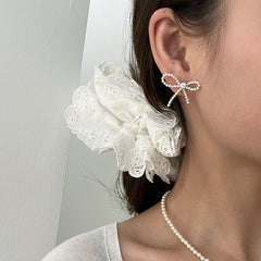 Camille Vintage-Inspired Pearl Bow Stud Earrings