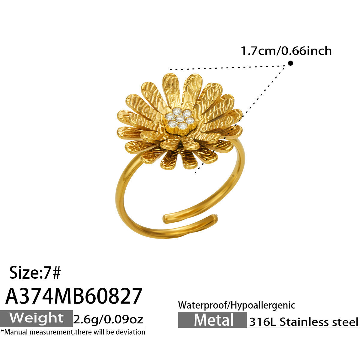 Daisy and Enamel Flower Ring Collection