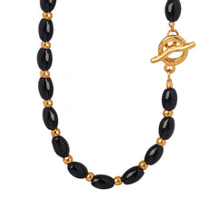 Black Agate Toggle Necklace