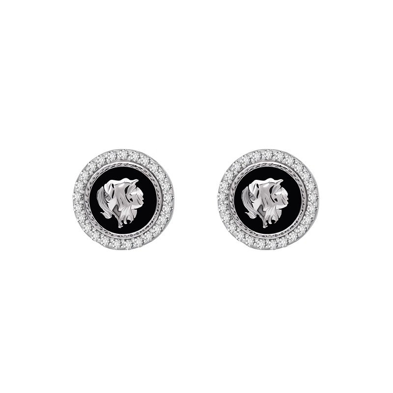 Marielle Vintage-Inspired Pavé Stud Earrings No. 537403