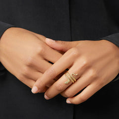 Nadine Vintage-Inspired Snake Adjustable Ring