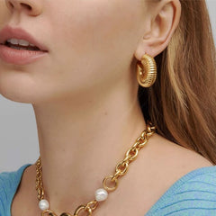 Nadine Geometric Hoop Earrings