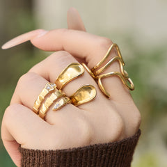 Cubic Zirconia Sculptural Ring Designs