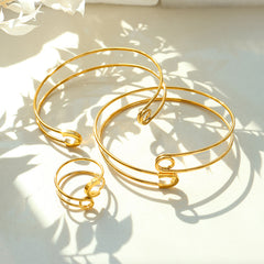 Sculptural Crossover Cuff Bracelet or Ring