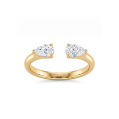 Nicolette Vintage-Inspired Teardrop Adjustable Ring