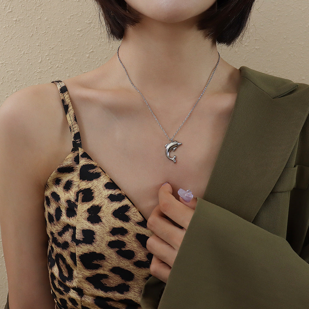 18K Gold-Plated Dolphin Pendant Necklace