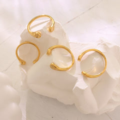18K Gold-Plated Rounded Open Ring