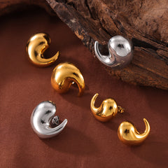 Sculptural Comma Stud Earring Designs
