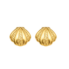 Textured Shell Stud Earrings