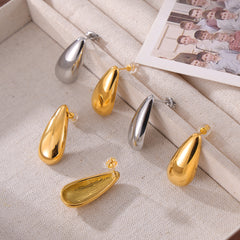 Polished Teardrop Stud Earrings