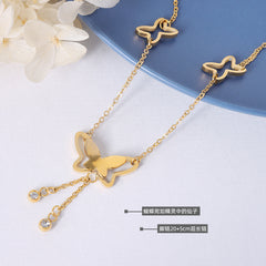 18K Gold-Plated Butterfly Charm Anklet