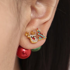 18K Gold-Plated Christmas Charm Jewelry
