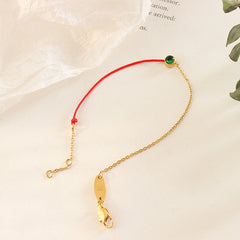 Red Cord Color Accent Bracelet
