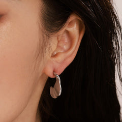 18K Gold-Plated & Silver-Tone Folded Hoop Earrings