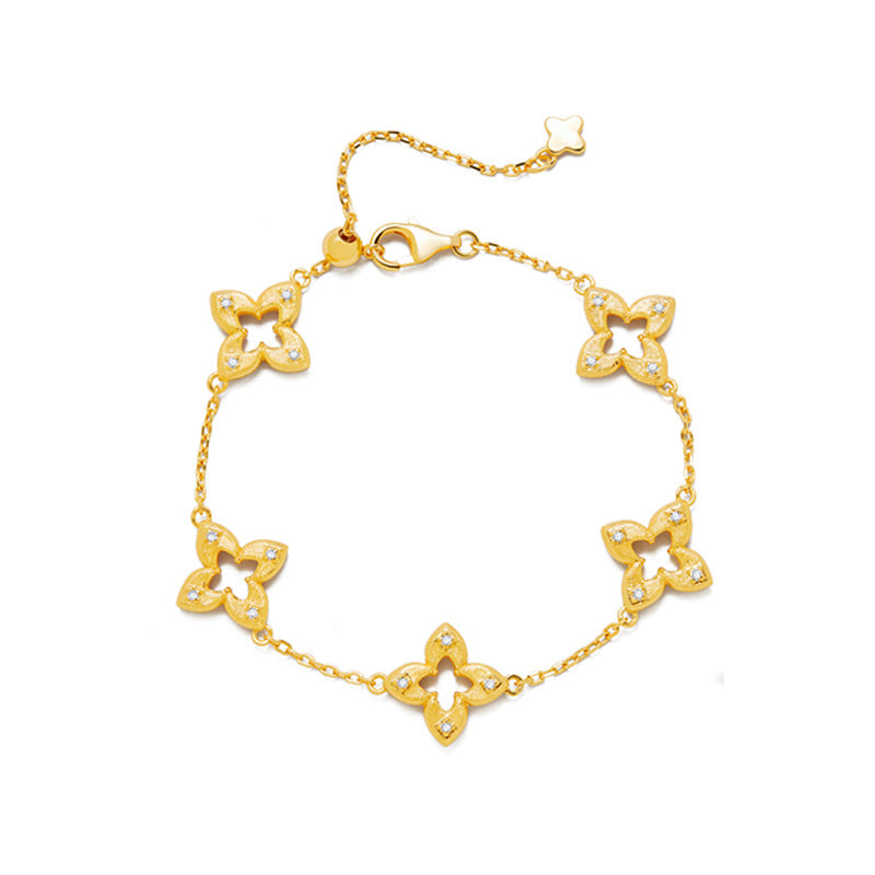 Camille Vintage-Inspired Clover Bracelet