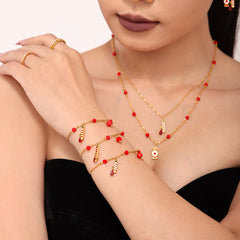 Garnet Santa Hat & Christmas Charm Jewelry