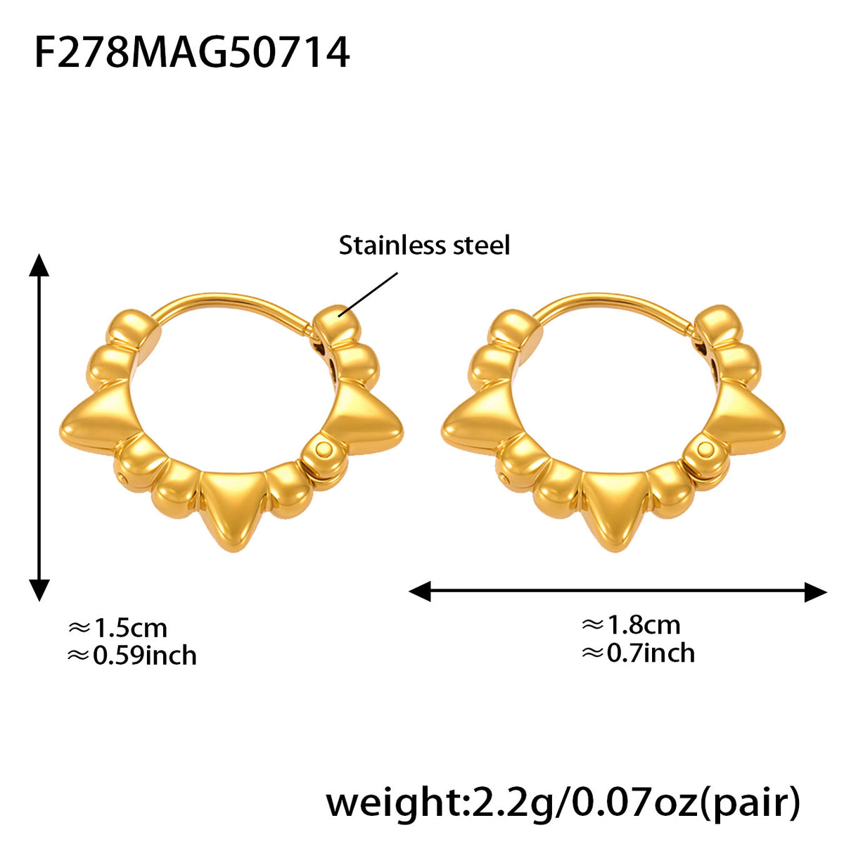 Textured Mini Hoop Earrings