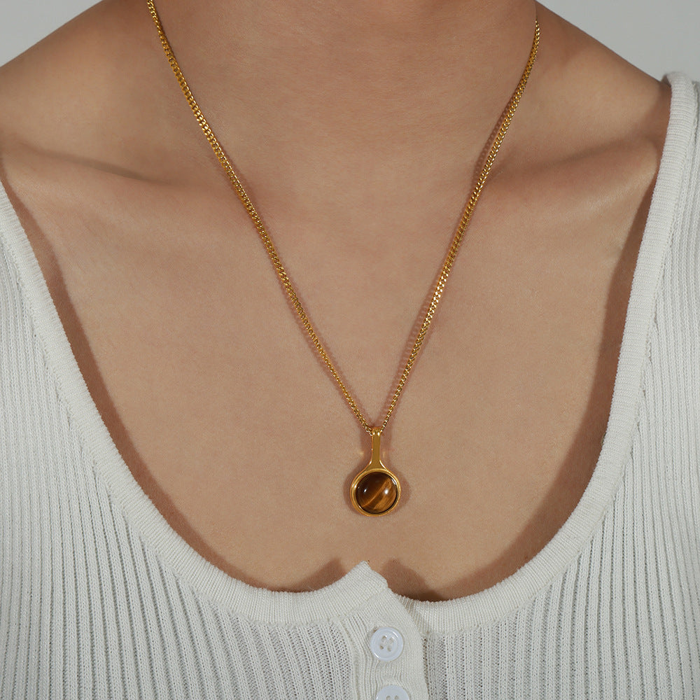 Natural Stone Pendant and Bead Necklace Designs