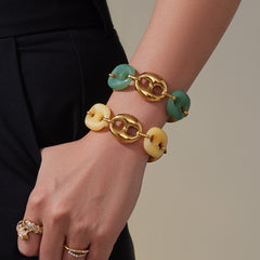Color Resin Oval Link Jewelry