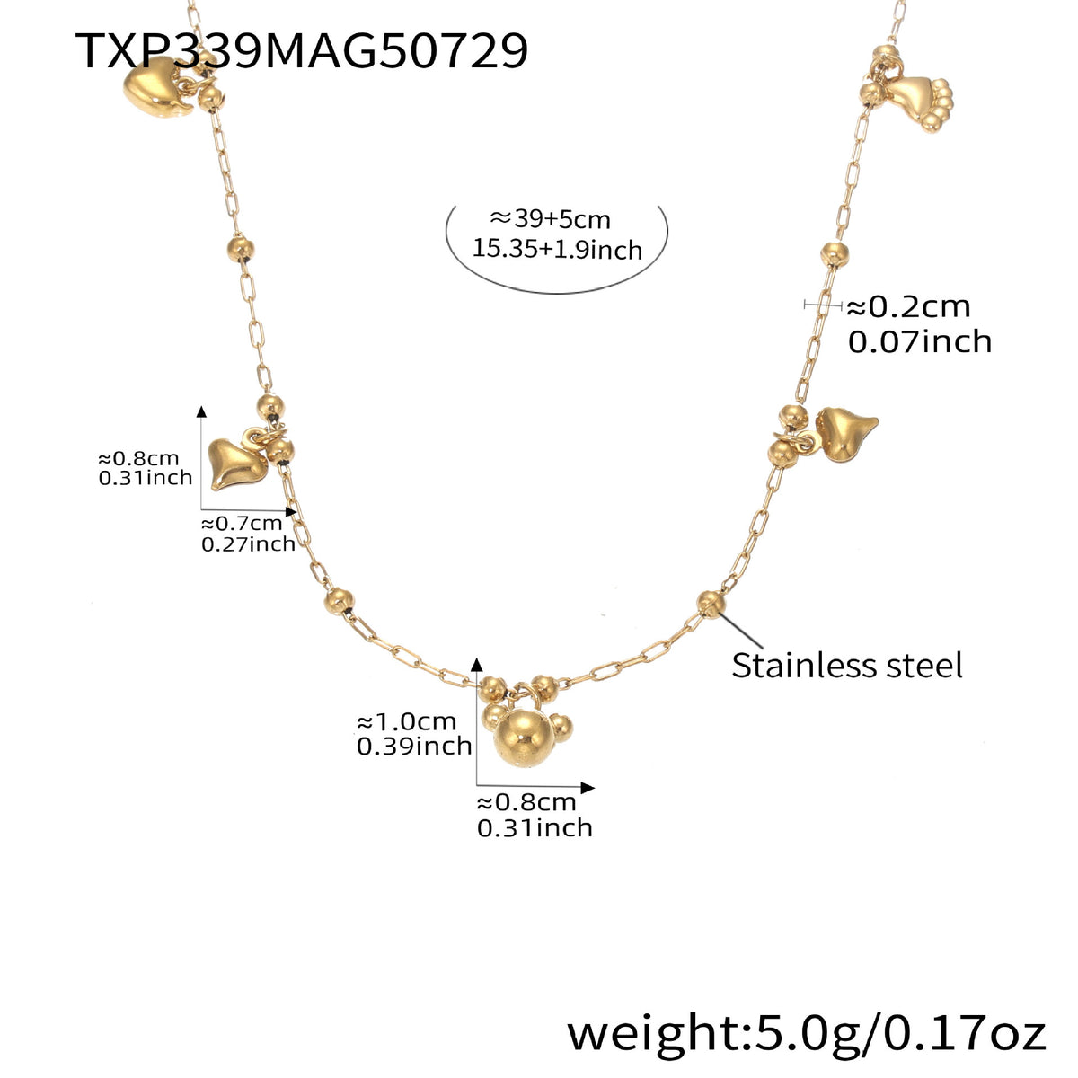 Bear Charm Necklace, Bracelet & Anklet