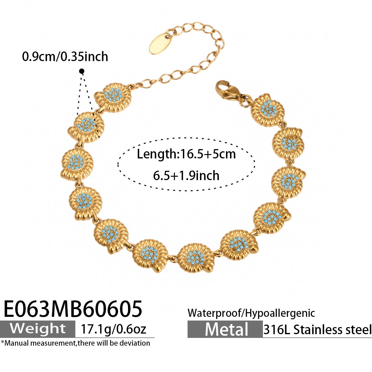 18K Gold-Plated Ocean Charm Bracelet Designs
