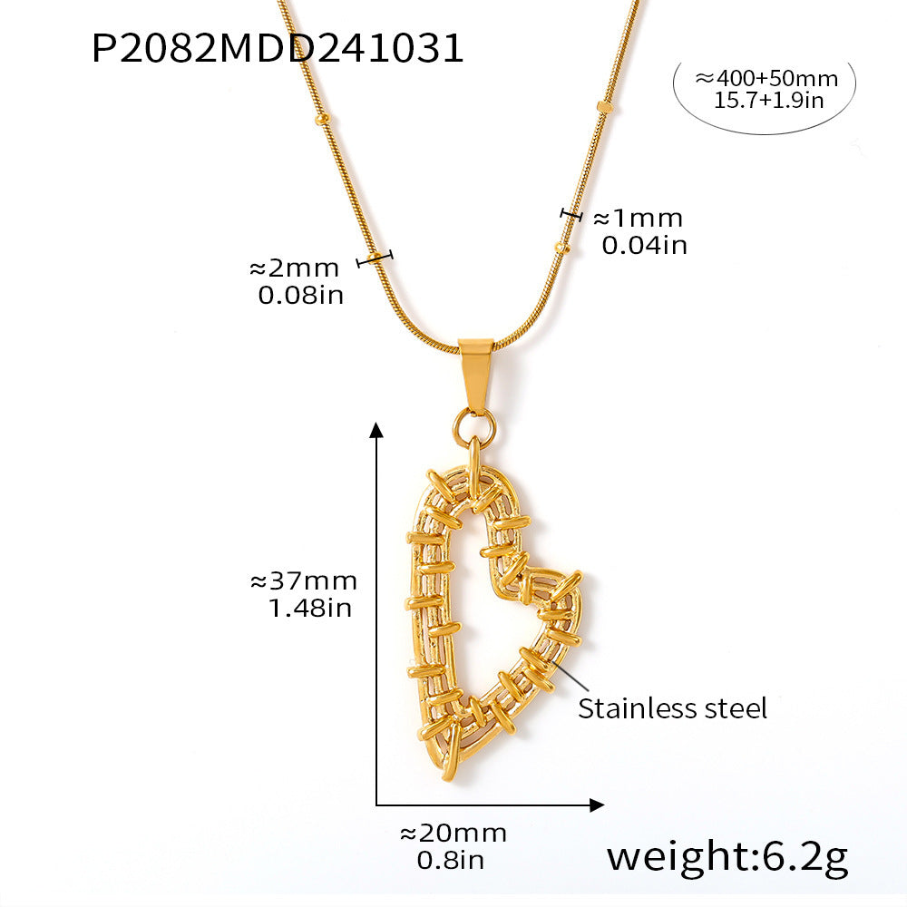 Twisted Heart Shell Necklace or Earrings