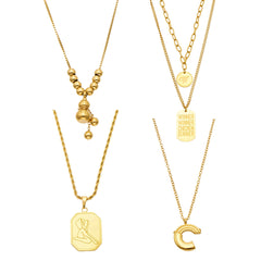 Geometric Charm & Layered Pendant Necklaces