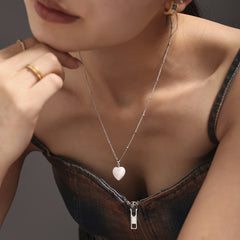 18K Gold-Plated Shell Heart Pendant Necklace