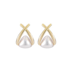 Nadine Vintage-Inspired Pearl Stud Earrings
