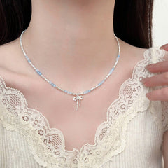Nadine Dainty Bow Choker Necklace