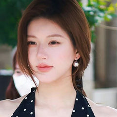 Nadine Pearl Huggie Earrings