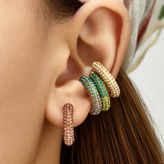 Color Cubic Zirconia Ear Cuff - Single