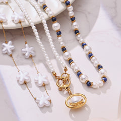 Pearl-Look Bead Charm Necklace or Bracelet