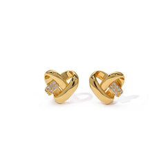Nicolette Pavé Heart Stud Earrings