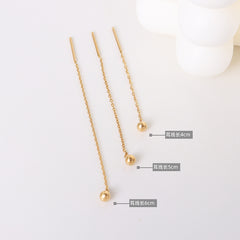 18K Gold-Plated Fine Chain Threader Earrings