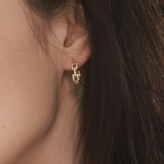 18K Gold-Plated Pearl-Look or Cubic Zirconia Earrings