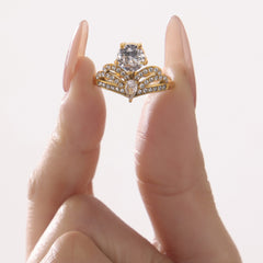 Statement Cubic Zirconia Open Ring