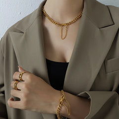 Gold-Tone Chunky Chain Bracelet