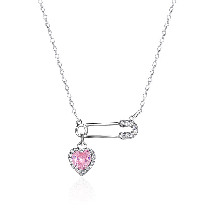 Camille Pavé Heart Pendant Necklace