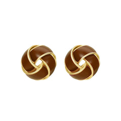 Camille Vintage-Inspired Enamel Stud Earrings No. 598331