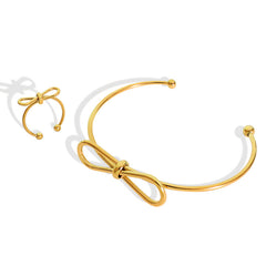 Bow Detail Open Ring